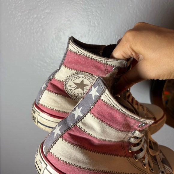 Converse American flag Pink and Gray High-Tops lace up men’s 7.5 women’s 9.5 - Picture 5 of 8